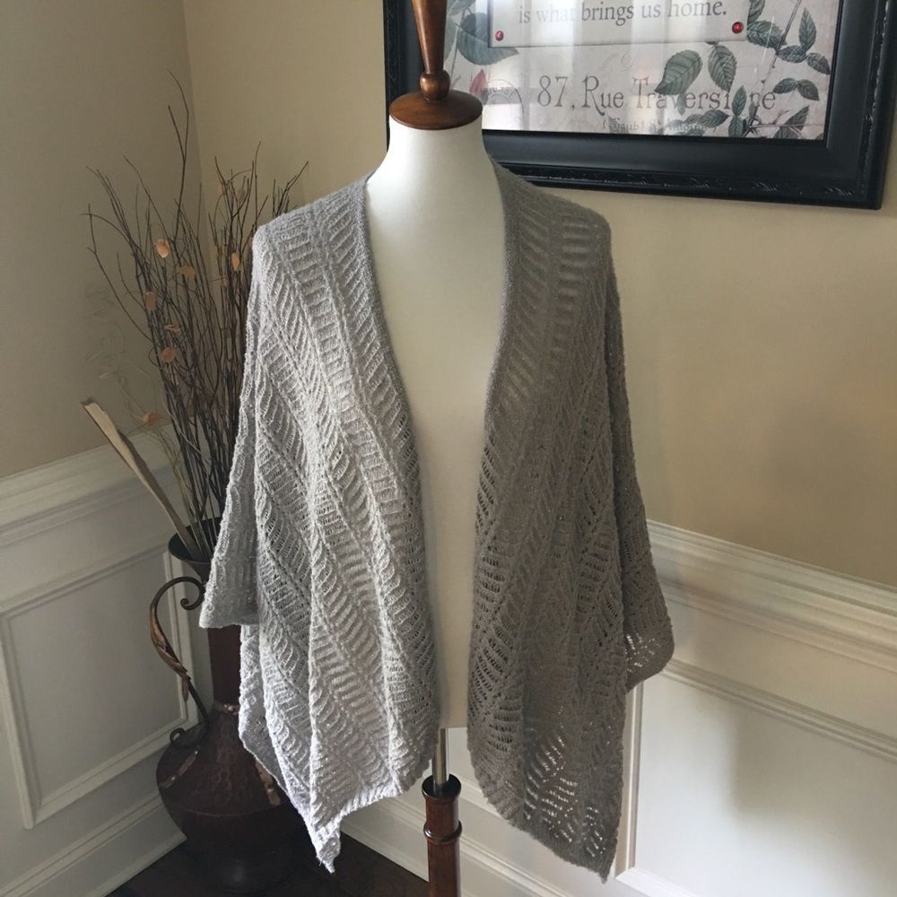 Calvin Klein Metallic Sweater Cape